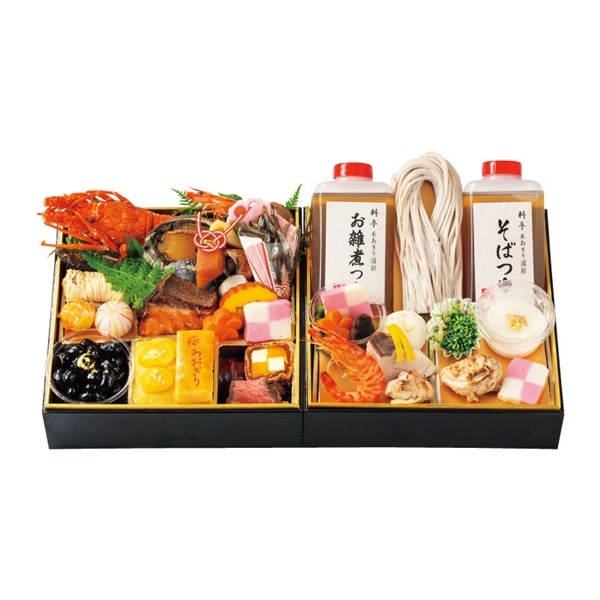 [发送/12一个月30日][168]筑豊懐石osechi"珠玉"一段重和包含筑豊懐石雑煮、纯荞麦粉面《一个人安排》<邮费的冷冻>